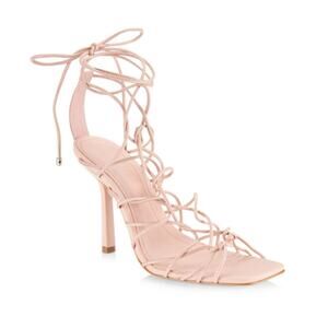 SCHUTZ Heyde Strappy Ankle Tie High Heel Sandals Shoes Sweet Rose Pink 7B